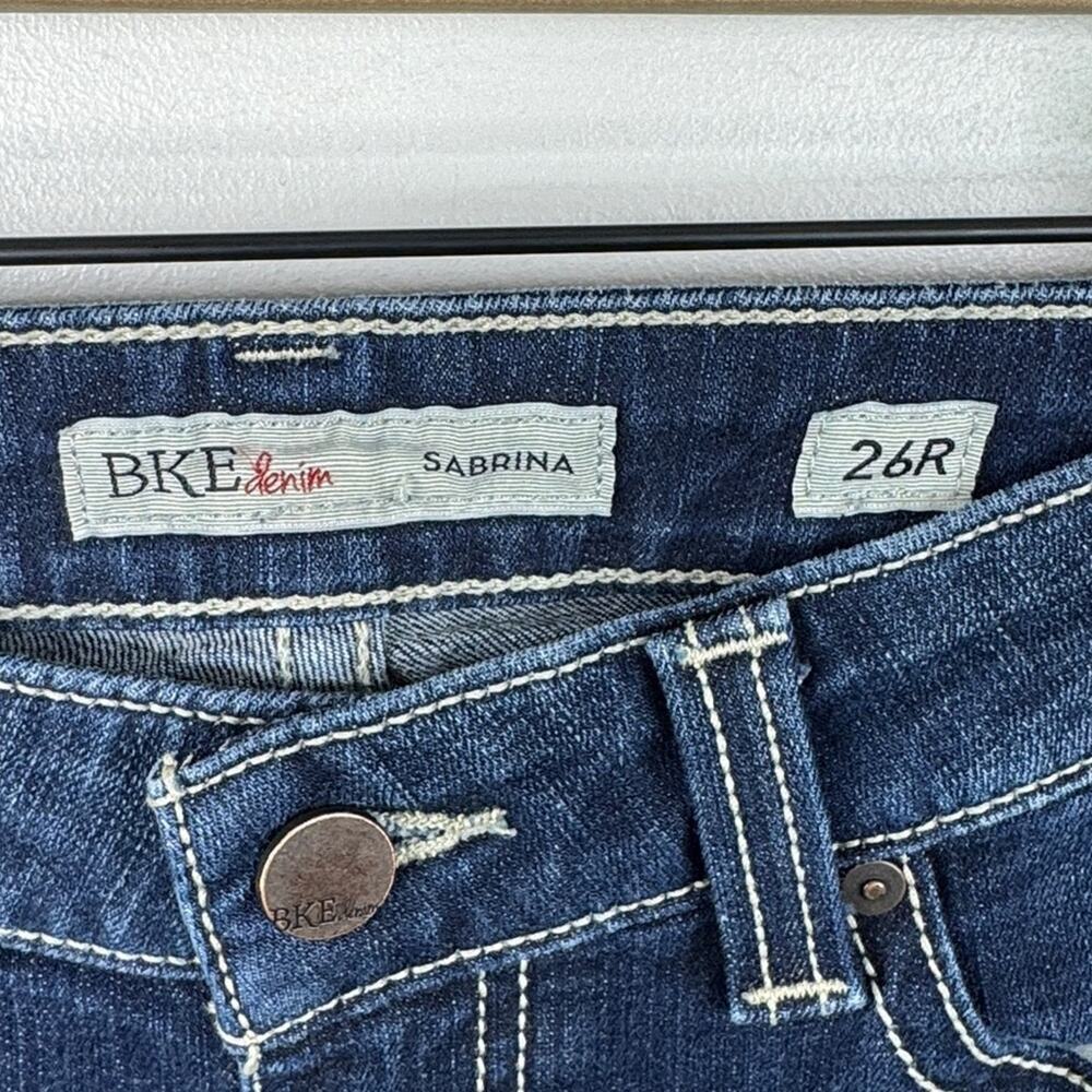 BKE Sabrina Low Rise Bootcut Jeans 26 Dark Wash Stretch Denim Western Y2K Slim - Picture 6 of 10